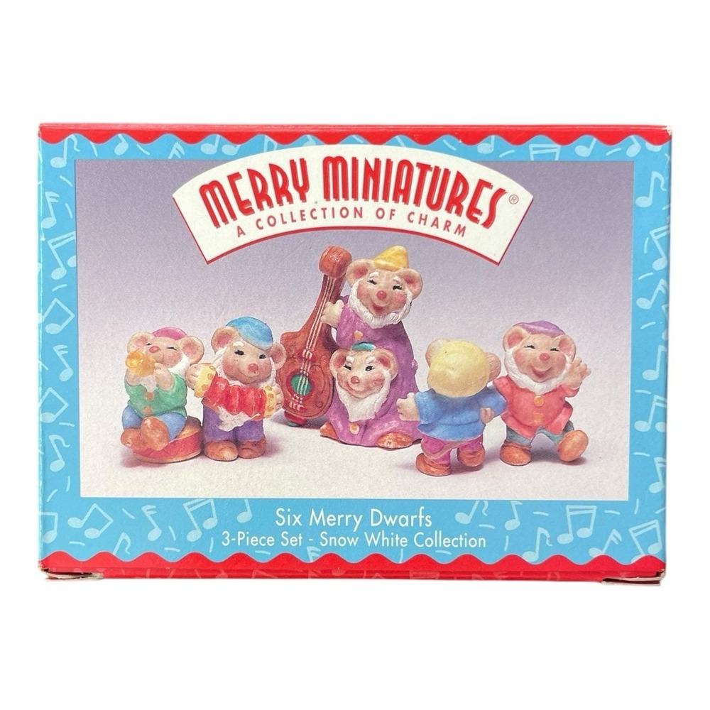 Six Merry Dwarfs Hallmark Merry Miniatures 3 Piece Set